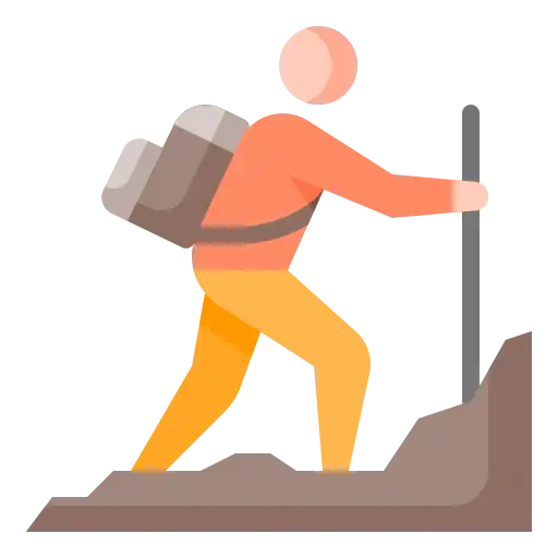Trekking sport icon