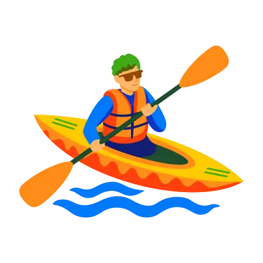 Kayaking sport icon